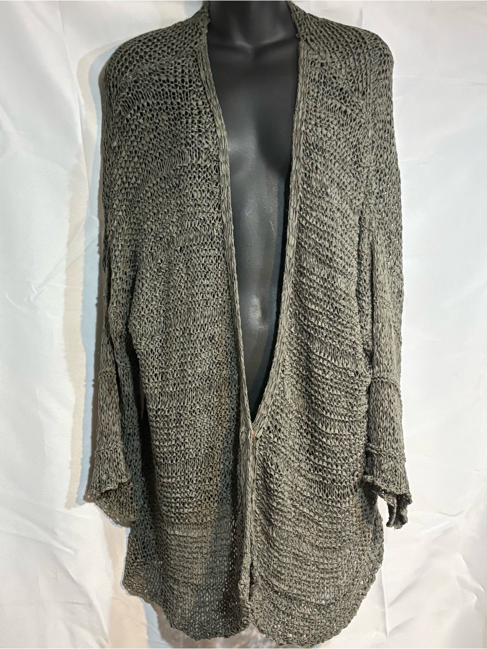 Umgee open-front loose open-knit cardigan sweater small medium